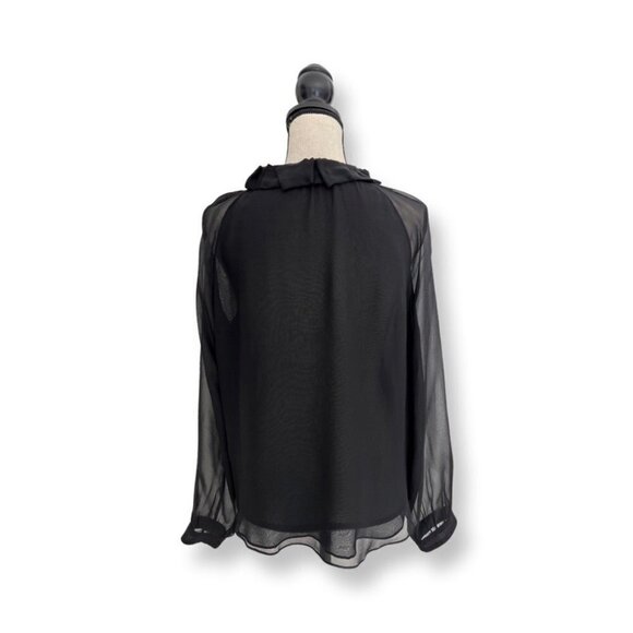 Giorgio Armani silk sheer unique collar blouse size 44 - Picture 5 of 7